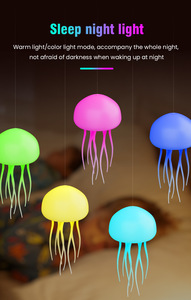 Lámpara de Noche con Forma de Medusa Bailarina de Dibujos Animados, Luces de Navidad con Gradiente, Linda Lámpara de Noche con Forma de Medusa, Control por Voz, Luces de Navidad - Product Image 4