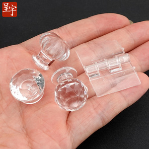 Acrylic Cabinet Door Handles Round Transparent <b>Crystal</b> <b>Knobs</b> For Drawer Easy Installation Surface Decoration Modern Design - Product Image 1