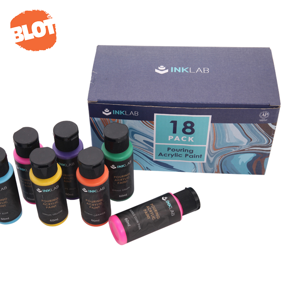 BLOT BRPT800028 18 видов цветов DIY высокопоточная акриловая розливная краска на водной основе для творчества