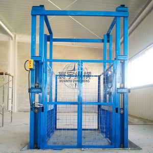 Meest populaire vrachtliften goederenlift hydraulische enkelvoudige dubbele geleider industriële lift voor magazijn - Product Image 1