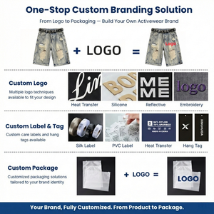 Shorts en jean déchirés avec strass TKAN832 – Short en jean de luxe orné de diamants, streetwear de haute qualité pour homme – Fournisseur populaire - Product Image 5