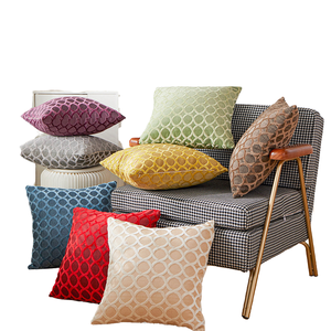 Fundas de cojín modernas de chenilla sólida, transpirables, impresas, para decoración del hogar, dormitorio y sofá, al por mayor. - Product Image 2