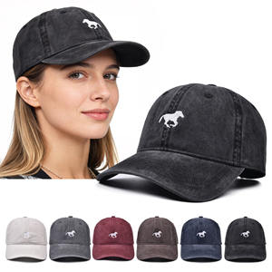 <span class=keywords><strong>Gorra</strong></span> <span class=keywords><strong>de</strong></span> Béisbol Retro Desgastada Sun's con Bordado 3D <span class=keywords><strong>de</strong></span> <span class=keywords><strong>Caballo</strong></span> Blanco, Tela Común, Hebilla Metálica, Unisex, Protección Solar - Product Image 1