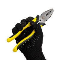 Guantes para Pantalla Táctil, Calibre 13, Poliéster con Puntos Antideslizantes para Electrónicos