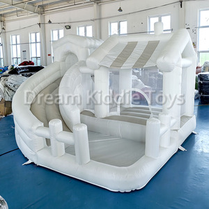 บ้านปราสาทเป่าลมอ็อกซ์ฟอร์ดบ้านเด้งพร้อมบอลพิทคอมโบสีขาวพร้อมสไลเดอร์สระว่ายน้ำสำหรับงานปาร์ตี้ในร่มกลางแจ้ง - Product Image 3