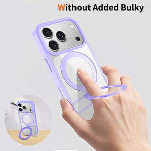 Funda para iPhone 17 Pro, transparente con tacto de piel, magnética dos en uno, de cobertura total y a prueba de golpes - Product Image 3