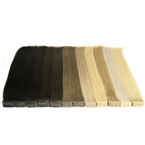 Extensiones de Cabello Humano Liso Europeo Teñido en Negro de 14 Pulgadas, Premium, con Cinta Adhesiva, Cabello Virgen Remy, para Salones de Lujo - Product Image 2