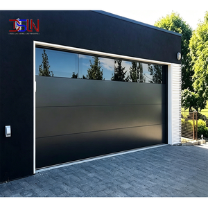 Porte de garage automatique moderne à enroulement, en alliage d'aluminium, sectionnelle, avec isolation thermique et insonorisation, pour maison résidentielle - Product Image 1