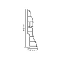 P95-A, Plinthe en PVC de style moderne RAITTO, accessoires de revêtement de sol en PVC