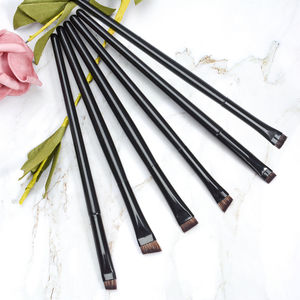 Échantillon gratuit, crayon synthétique court à manche en bois, <span class=keywords><strong>pinceaux</strong></span> de maquillage pour sourcils, Logo, eye-liner pour sourcils fins, pinceau de maquillage avec Logo - Product Image 2