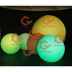 Custom PVC Lights Ball Inflatable LED Balloon Event Play Throwing Zygote Balls