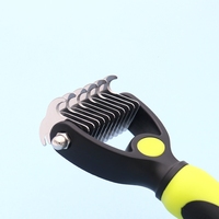 Brosse à épiler pour animaux de compagnie ODM avec poignée en caoutchouc antidérapante, démêle les nœuds, soin doux, peigne de toilettage pour chiens et chats