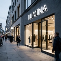 Lettres en résine liquide personnalisées de qualité supérieure, éclairées par LED à l'avant, signalétique 3D pour les devantures de boutiques de luxe, logo publicitaire, affichage LED