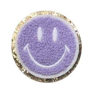 Wholesale Chenille <strong>Glitter</strong> Face Iron-On Embroidery Patches Heart Flower Eco-Friendly 1-3 Day Sample Time for Embroidered <strong>Jackets</strong> - Product Image 1