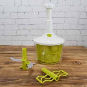Hachoir manuel à légumes et presse-<span class=keywords><strong>salade</strong></span> avec <span class=keywords><strong>panier</strong></span> d'égouttage et 3 lames pour oignon et ail - Product Image 6