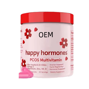 Capsules multivitaminées Happy Hormones PCOS 30 unités avec Myo-Inositol D-<span class=keywords><strong>Chiro</strong></span> Oméga 3, complément OEM pour le cycle ovarien - Product Image 1