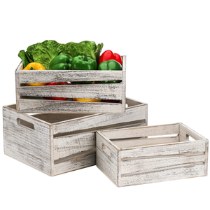 3-Piece Modern Rectangle Bamboo Storage <b>Box</b> with Handle for Kitchen Clothes Toys & Laundry-Multifunction Cabinet <b>Shelf</b> - Product Image 1