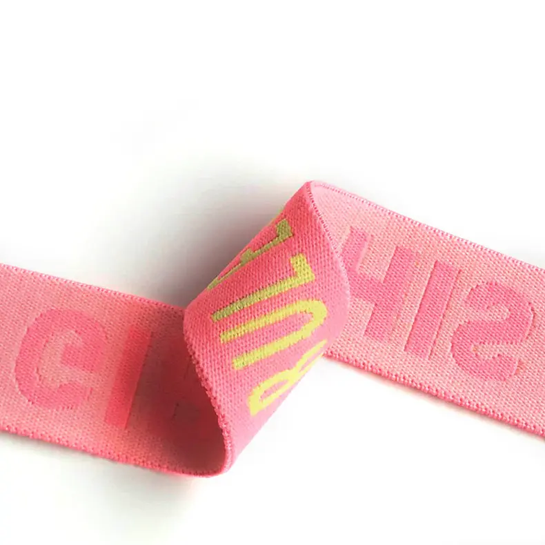 Roze Kleur Hot Selling Stof Elastische Resistance Bands Elastische Elastiekjes Voor Ondergoed