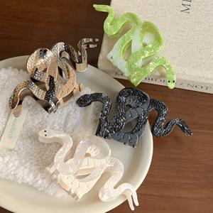 Pinces à cheveux originales en forme de serpent, pinces à cheveux personnalisées en forme de requin en acétate, accessoires capillaires uniques - Product Image 2