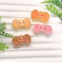 Breloques en résine Kawaii en forme de cochon de dessin animé avec nœud, animaux à dos plat, pour boucles d'oreilles, porte-clés, pendentifs, fabrication de bijoux et accessoires de bricolage
