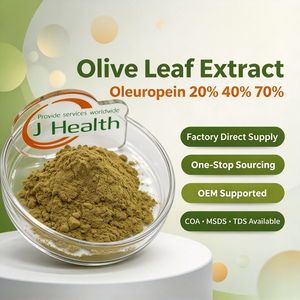Poudre d'extrait de feuille d'olivier naturelle en gros, Oléuropéine 20% 40% 70% CAS 32619-42-4, qualité alimentaire, en vrac 1kg - Product Image 1