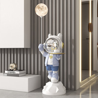 Offre Spéciale : Grande Figurine Créative en Résine Motif Astronaute Animal, Décoration Souple Peinte à la Main pour Sol, Idéale pour Noël