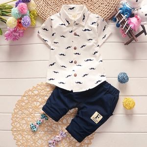 Conjunto de 2 Piezas de Ropa para Niño de 0 a 5 Años, Camiseta de Manga Corta de Algodón a la Moda + Pantalones Cortos Casuales [En Stock] - Product Image 1