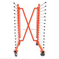 Chariot de stockage en verre pliable et détachable personnalisé, chariot de transport de matériel