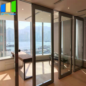 Muro divisorio interno in alluminio mobile doppio vetro insonorizzato pareti di vetro per ufficio - Product Image 6