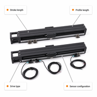 Modul Linear QIGE Long Stroke dengan Rel Geser Profil Aluminium, Bantalan Roda Gigi, Rantai Kabel, dan Carriage Pemandu Linear (Seri KK)