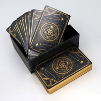 Jeu de cartes de tarot classiques personnalisées de haute qualité, avec estampage à chaud doré, bords dorés, cartes de divination pour collection
