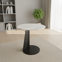 Table d'appoint en pierre de cristal blanc de luxe, table de bureau et de négociation simple et moderne, table basse, petite table à thé, table