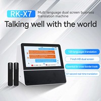 Meilleure qualité bureau double écran traduction 120 langue bidirectionnelle traducteur vocal appareil traducteur vocal