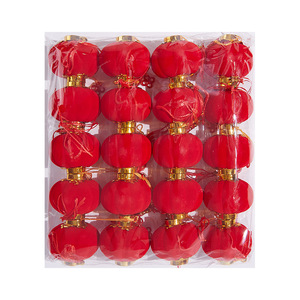 Adornos Colgantes de Farolillos Rojos Pequeños con Diseño de Flores, Decoraciones para la Celebración del Festival de Primavera, Estilo Étnico Chino, DIY - Product Image 5