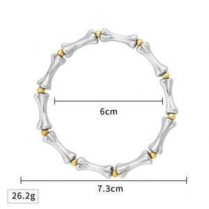 Cadena de mano de acero inoxidable y titanio, acabado mate y pulido, con diseño de hueso de calavera entrelazado, para pulseras y brazaletes de moda - Product Image 1