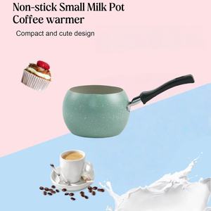 Calentador <span class=keywords><strong>de</strong></span> cafetera <span class=keywords><strong>de</strong></span> 9cm con forma <span class=keywords><strong>de</strong></span> <span class=keywords><strong>manzana</strong></span>, olla antiadherente <span class=keywords><strong>de</strong></span> aluminio con mango <span class=keywords><strong>de</strong></span> tacto suave <span class=keywords><strong>de</strong></span> baquelita, logotipo láser, parte inferior en espiral - Product Image 4