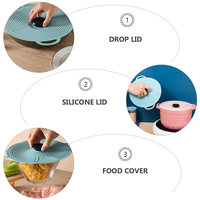 Couvre-aliments réutilisables en silicone sans BPA de 23 cm, couvercles à ventouse en silicone de haute qualité, multicolores, exportés de l'usine chinoise