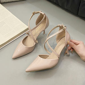 <span class=keywords><strong>Scarpe</strong></span> Estive da <span class=keywords><strong>Donna</strong></span> Sexy in Pelle PU con Tacco Alto Sottile e Punta Affusolata, Lussuose <span class=keywords><strong>Scarpe</strong></span> con Lacci Incrociati per Matrimoni e Banchetti - Product Image 2