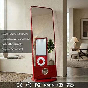 <span class=keywords><strong>Espejo</strong></span> Decorativo Personalizado con Forma <span class=keywords><strong>de</strong></span> Reproductor MP3, <span class=keywords><strong>de</strong></span> Madera, Colorido, con Certificación CE, para Decoración del Hogar y Galerías - Product Image 1