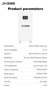 Smart 48V 16S LiFePO4 Boîtier de stockage d'énergie IP50 avec poignée pliable et disjoncteur DC Livraison rapide en UE - Product Image 2