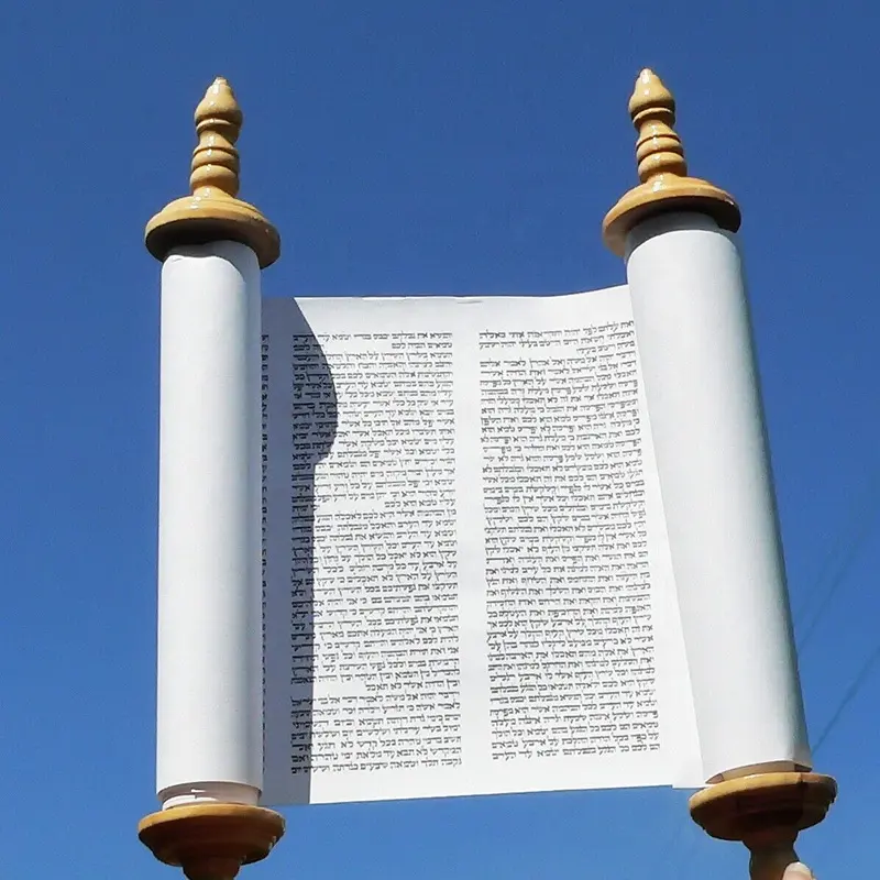 Scorrere 5 libri di Moses ebraico sacra bibbia con puntatore Yad Sefer Torah preghiera