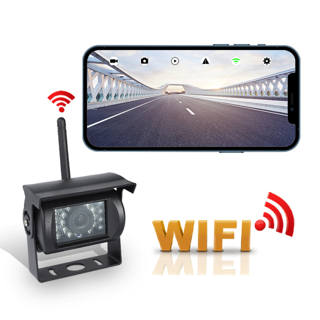 ISO Android Phone APP Wireless Parking Rear IP69K Waterproof with Night Vision Reverse Backup Wifi Wireless Car Camera