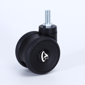 Schmutzabweisendes Schwarzes Lenkrad 75mm Schraubstangen-Doppelrad Schwenkbares Rad für Garten-Aufbewahrungsregal - Product Image 3