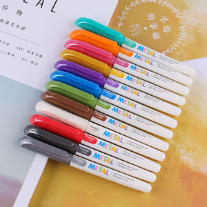 12pcs marqueurs de peinture métallique carte-cadeau d'anniversaire faisant un stylo de couleur métallique - Product Image 2