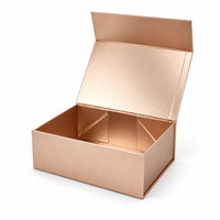 Boîte cadeau rigide pliable avec logo personnalisé, champagne, vente en gros, emballage pliable pour cosmétiques, bijoux, vêtements et cadeaux d'entreprise