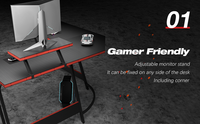 Table de jeu professionnelle réglable en hauteur bureau jeu Club Table de bureau en forme de L rgb lumières LED coin e-sports bureaux d'ordinateur