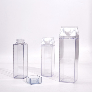 OEM/ODM Mevcut 500ml 1000ml Seyahat Bardakları Yeniden Kullanılabilir Süt Kutusu BPA İçermeyen Şeffaf Akrilik Bardak Plastik Su Şişesi Toptan - Product Image 2