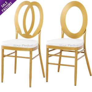 Sillas de Comedor Redondas de Metal Dorado de Lujo para Eventos, Bodas, Cenas y Banquetes, Precio de Fábrica Sinoperfect - Product Image 6