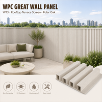 Panneau de clôture d'extérieur en WPC pour cour, terrasse, espace repas en plein air, imperméable, ignifuge B1, écologique, OEM