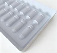 Plateau alvéolé thermoformé sur mesure pour flacons cosmétiques et ampoules, insert en plastique, forme de cavité personnalisée, emballage intérieur pour coffret cadeau cosmétique